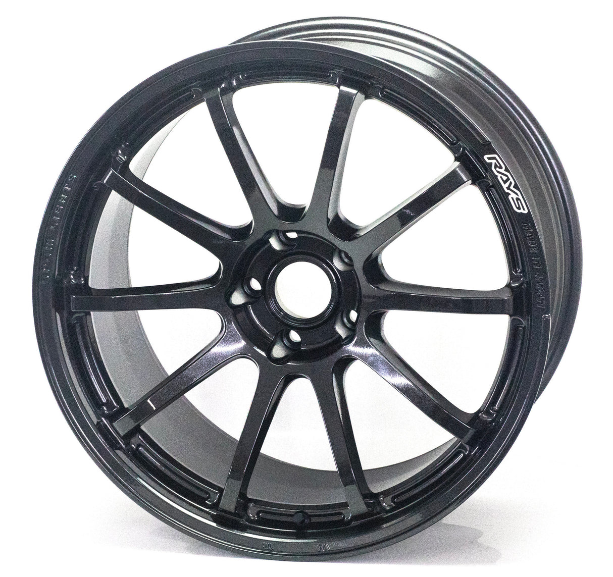 Gram Lights 57NR 18X9.5 +12 5x114.3 Glass Black Wheel