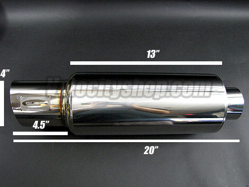 Blox Universal Stainless Steel Street Muffler 76.2mm / 3 inch