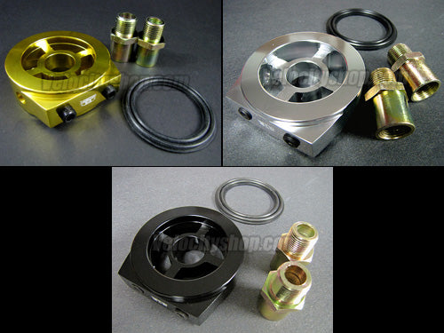 Blox Oil Filter Block Adapter Gunmetal