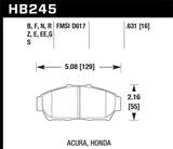 Hawk HPS 5.0 Front Brake Pads | HB245B.631