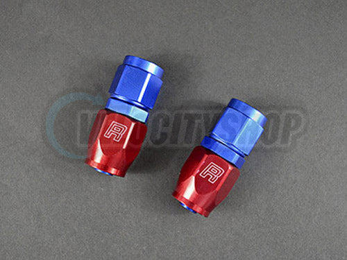 Russell -8 AN Straight Hose End Fittings Red/Blue (Pair)