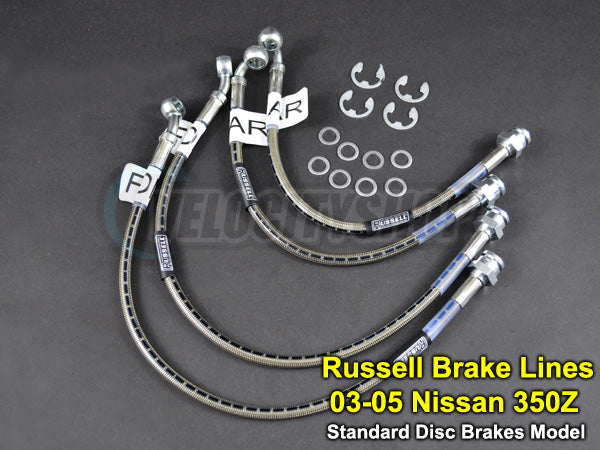 Russell Stainless Brake Lines 03-05 350Z, 03-06 G35 (none brembo)