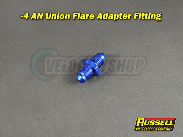 Russell -4 AN Union Adapter Fitting Blue