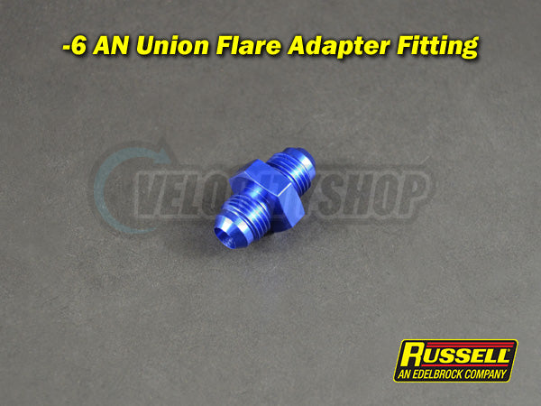 Russell -6 AN Union Adpater Fitting Blue