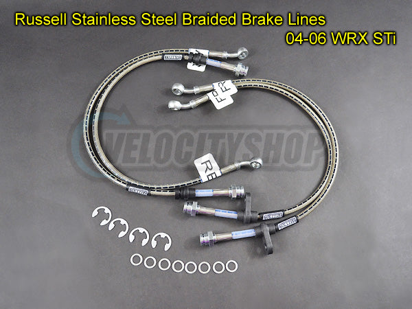 Russell Stainless Steel Braided Brake Lines 04-06 WRX Sti