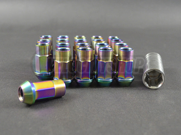 Blox 7-Sided Forged Titanium Lug Nuts 20 pcs set - 12x1.5