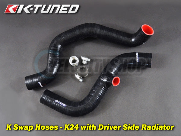 K-Tuned Driver Side Radiator Swap Hoses K24