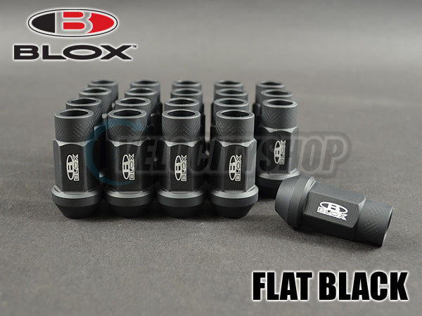Blox Steert Series Forge Lug Nuts Flat Black 20 pcs 12 x 1.5mm thread pitch