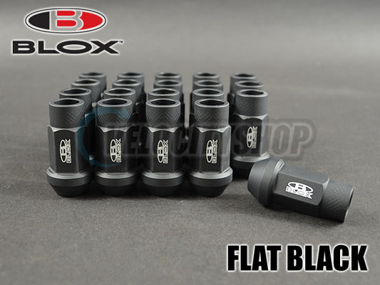 Blox Steert Series Forge Lug Nuts Flat Black 20 pcs 12 x 1.5mm thread pitch