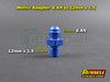 Russell 6 AN Male to 12mm x 1.5 Metric Male Adapter (blue)