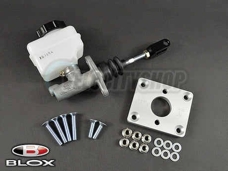 Blox Compact Brake Master Cylinder and Booster Elimi-Plate Combo (Silver)
