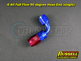 Russell -6 AN 90 Degree Hose End Fitting Black