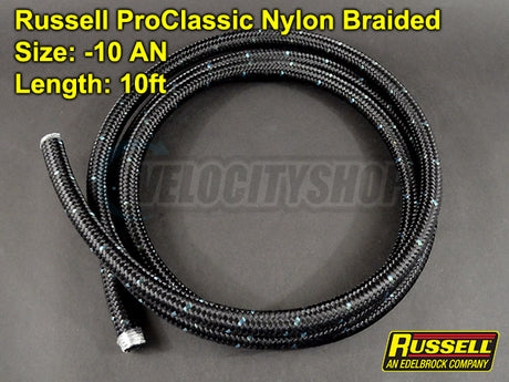 Russell ProClassic -10 AN Nylon Braided Hose 10ft Length