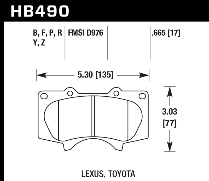 Hawk HPS 5.0 Front Brake Pads | HB490B.665