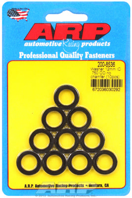 ARP M12 ID .750 OD Black Oxide No Chamfer Washers (Pack of 10)