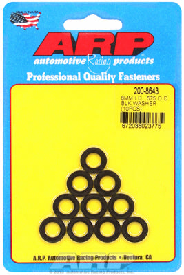 ARP M8 ID x .575" OD Black Washers (10 Pack)