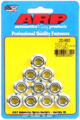 ARP M10 x 1.25 12 Point Locking Flange Nut Kit (10 pack)