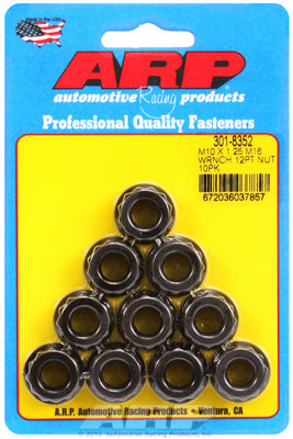 ARP M10 x 1.25 M16 Socket 12pt Nut Kit 10 Pack