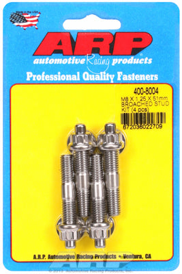 400-8004 | ARP Sport Compact M8 x 1.25 x 51mm Stainless Accessory Studs (4 pack)
