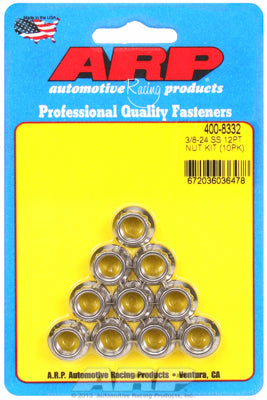 ARP 3/8-24 SS 12pt Nut Kit - 10 Pk