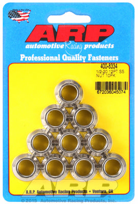 400-8334 | ARP 1/2in x 20 SS 12pt Nut Kit (10/pkg)