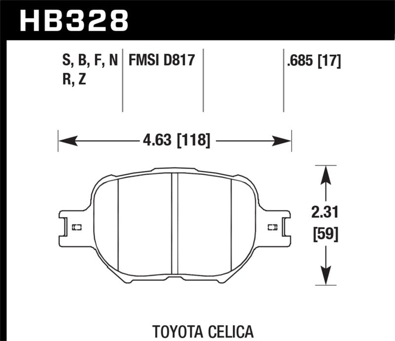 Hawk HPS Street Front Brake Pads | HB328F.685