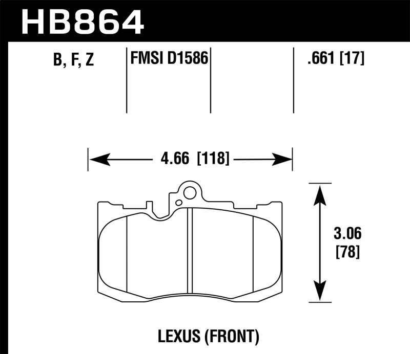 Hawk HPS Street Front Brake Pads | HB864F.661