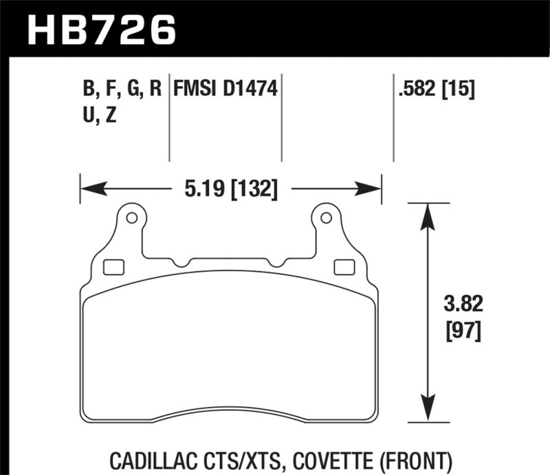 Hawk Performance Ceramic Front Brake Pads | HB726Z.582