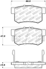 StopTech Performance 08-10 Honda Accord EX/EX-L Coupe / 08-10 LX/LX-P/LX+ Sedan Rear Brake Pads