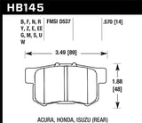 Hawk HT-10 Race Rear Brake Pads | HB145S.570