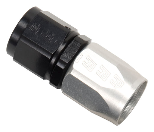 610043 | HOSE END - FULL FLOW STRAIGHT #10 BLK/CLR FINISH