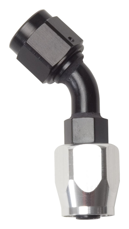 610113 | HOSE END FULL FLOW SWIVEL 45 DEG -10 AN CLR/BLK FINISH