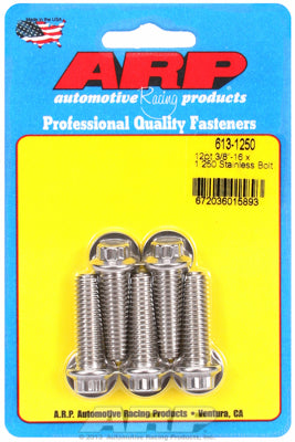 ARP 3/8-16 - 1.25in UHL 12pt SS Bolt Kit (5/pkg)