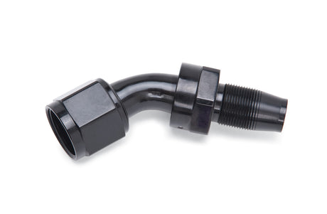 Russell 615103 | HOSE END W/OUT SOCKET -8 AN 45 DEG POLISHED & BLK ANODIZED