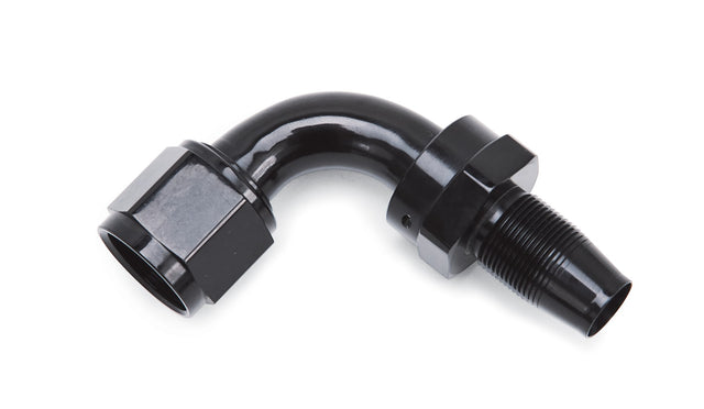 Russell 615173 | HOSE END W/OUT SOCKET -8 AN 90 DEG POLISHED & BLK ANODIZED