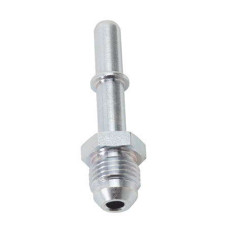 640940 | EFI ADAPTER FITTING -6 AN MALE TO 3/8" SAE QUICK DISCONNECT MALE CLEAR ZINC FINISH
