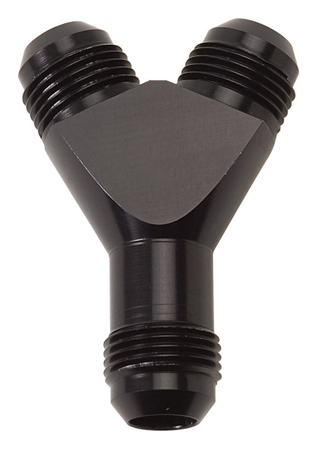650440 | FITTING #8 AN MALE W/ 1/8 NPT SIDE PORT Y ADAPTER BLK ANODIZED