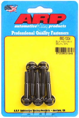 ARP M6 x 1.0 x 35 Hex Black Oxide Hex Bolts (5/pkg)