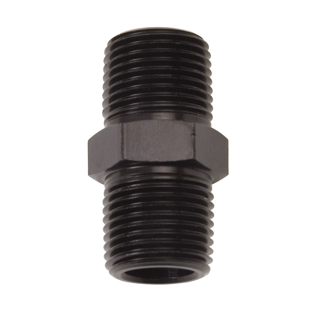 661523 | FITTING 3/8" NPT MALE TO 3/8" NPT MALE BLK ANODIZED