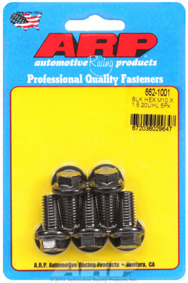 ARP M10 x 1.50 x 20 Hex Black Oxide Bolts (5/pkg)