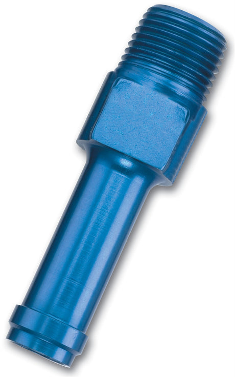 663000 | ADAPTER FITTING 1/8" NPT MALE TO 1/4" OD MALE TUBE STRAIGHT BLUE ANODIZED