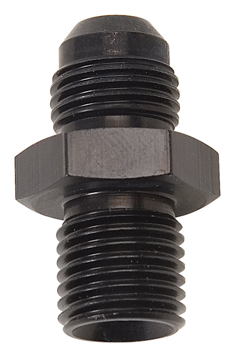 670513 | ADAPTER FITTING #6 AN MALE TO 12MM X 1.5 MALE BLK ANODIZED