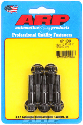 ARP M8 x 1.25 x 35 12pt Black Oxide Bolts (5/pkg)