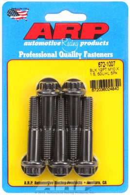 ARP M10 x 1.50 x 50 12pt Black Oxide Bolts (5/pkg)