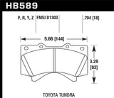 Hawk 08-10 Toyota Land Cruiser / 07-10 Tundra Super Duty Street Front Brake Pads | HB589P.704