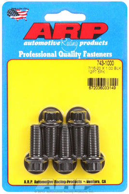 ARP 7/16"-20x 1.0" UHL 12pt Black Oxide Bolts (5/pkg)