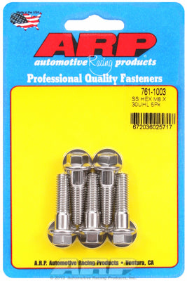 ARP M8 x 1.25 x 30 Hex SS Bolts (5/pkg)