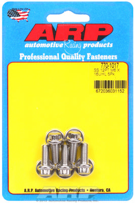 ARP M6 x 1.0 x 16 SS 12pt Bolts (5/pkg)