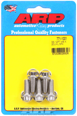 ARP M8 x 1.25 x 20 12pt SS Bolts (5/pkg)