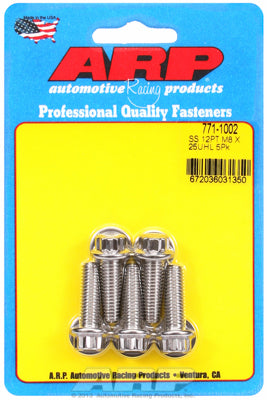 ARP M8 x 1.25 x 25 12pt SS Bolts (5/pkg)